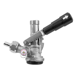 [7485BB] Micro Matic Acoplador de Barril Metálico de Latón Tipo D Palanca Negra